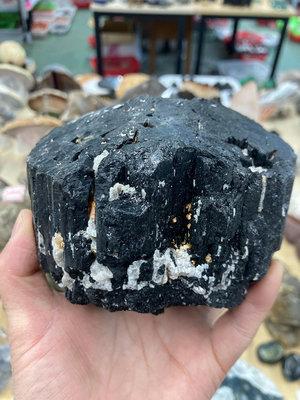 【二手】大塊黑碧璽礦物標本賣了重1.54公斤 水晶石 天然 擺件【染香閣】-126