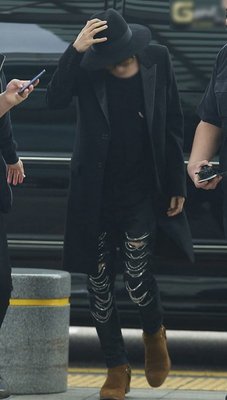 韓國 GD 獨家GD BIGBANG權志龍同款黑色風衣外套SLP風格西裝大衣