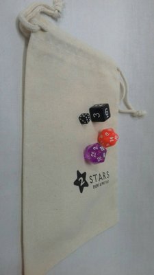 【雙子星】2stars棉胚布雙拉束口袋 + 骰子 適用 桌遊  少年戰魂  BSC28 詩姬學園