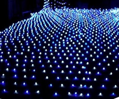 LED聖誕燈( 網燈 黑線110V /220V彩色&藍白)1*2米120燈新式接頭 純銅線 防水控制器(常亮型控制器)