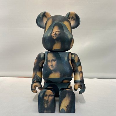 Bearbrick蒙娜麗莎磨砂暴力熊梵高積木熊潑墨關節響Mona Lisa400%正品促銷
