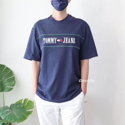 《美國大衛》Tommy Hilfiger T恤 短袖 落肩款 寬鬆 Tee 短T 上衣 衣服 男 t【DM16309】
