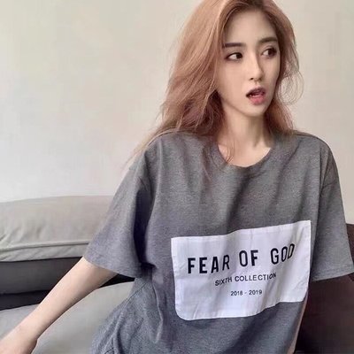 『Fashion❤House』 FOG FEAR OF GOD第六季主線胸前字母貼布短袖T恤男女情侶