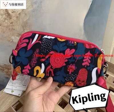 Kipling 猴子包 多樣彩繪 K70109 拉鍊手掛包 零錢包 長夾 手拿包 鈔票/零錢/卡包 輕便多夾層 防水 限