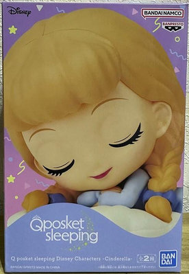 正版 日版 Qposket 迪士尼 公主系列 仙杜瑞拉 仙度 灰姑娘 sleeping A版 美女 公仔
