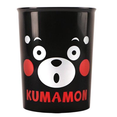 正版授權 KUMAMON 熊本熊 萌熊 熊紋 塑膠垃圾桶 收納桶 置物桶 垃圾桶