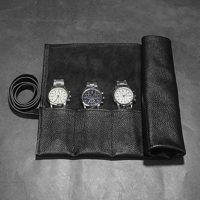 Wessleco 手錶卷盒 6 插槽真皮手錶卷架便攜式旅行收納袋手錶收納展示袋