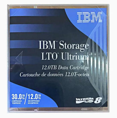 IBM LTO8磁帶磁帶機磁帶庫數據記錄存儲磁帶12TB-30TB 送條碼標簽