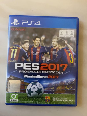 ps4游戲pes2017，  99新。盤盒無損16797