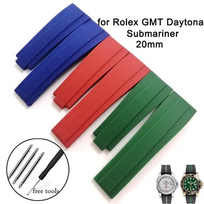 20 毫米矽膠錶帶適用於勞力士 GMT Daytona Submariner 手鍊水鬼橡膠柔軟防水腕帶女士男士替換手錶腕－邁德好服裝包包