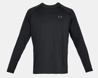 棒球世界全新UNDER ARMOUR UA男 Tech 2.0長T-Shirt特價黑色1328496 001