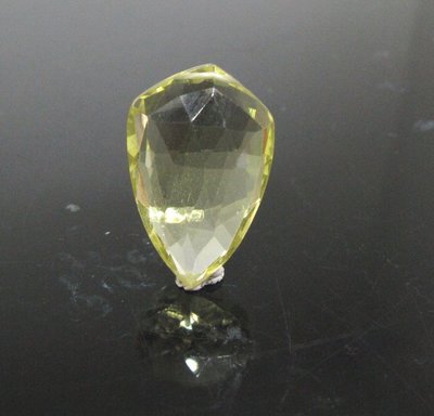 【天然寶石DIY串珠材料-福利品】超美檸檬水晶特殊盾牌鑽式切工寶石限量2