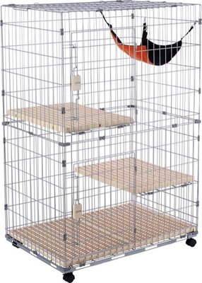 【阿肥寵物生活】寵愛物語doter  雙開雙層貓籠-2.5尺 附貓籠專用吊床 巧拼式貓籠