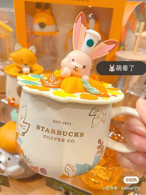 星中秋萌兔小兔子馬克陶瓷水杯子禮物咖啡牛奶茶杯情侶新
