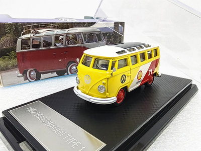 汽車模型 車模 收藏模型1/64 大眾巴士車模 T1 廂式貨車合金車模型 SHELL
