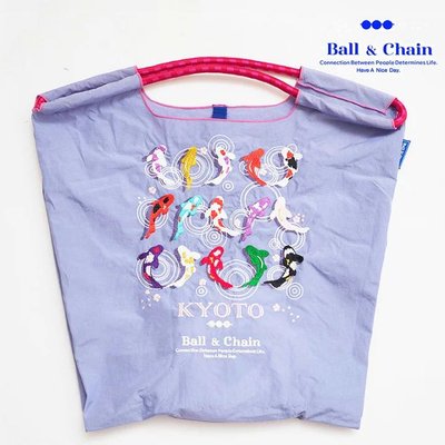 🌸Money代購日本 Ball&amp;Chain 京都鯉魚 M 環保袋-紫色🌸