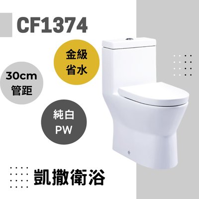 YS時尚居家生活館 凱撒二段式省水單體馬桶 CF1374-30cm