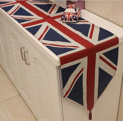 英倫風裝飾米字旗桌旗歐式電視柜蓋布美式鄉村鞋柜蓋布咖啡館桌布