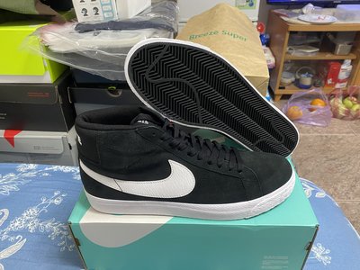 全新正品日本公司貨 NIKE SB ZOOM BLAZER MID 黑白百搭配色