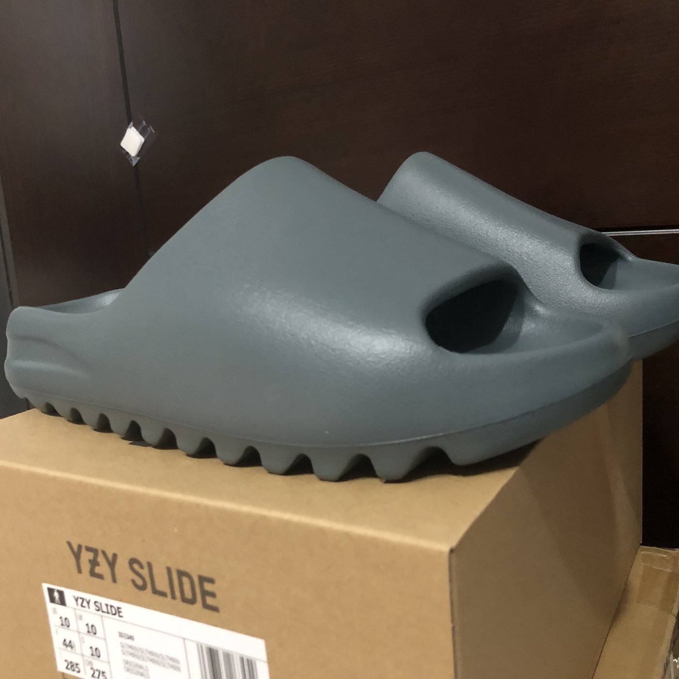 ADIDAS YEEZY SLIDE SLATE MARINE 藏青灰US10 28.5cm 全新附盒Jordan