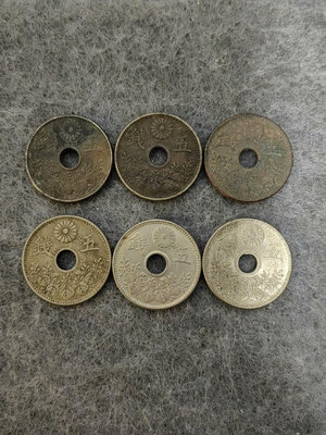 日本 大五錢 大字五錢 鎳幣33318