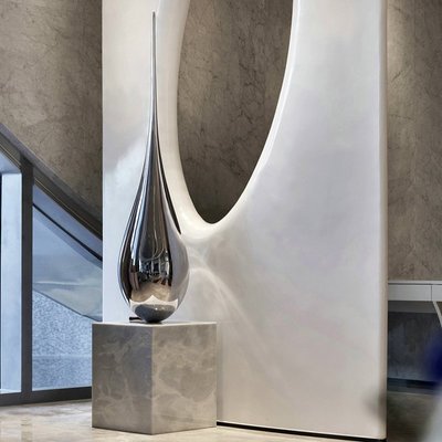 【熱銷精選】水滴雕塑擺件大型商場酒店辦公室創意室內裝置藝術抽象工藝品定制