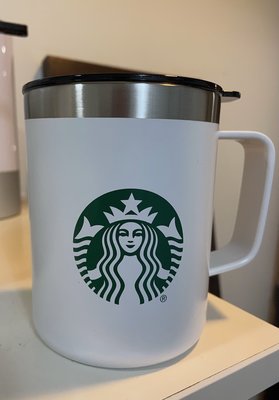 Starbucks 星巴克 白色不鏽鋼保溫杯