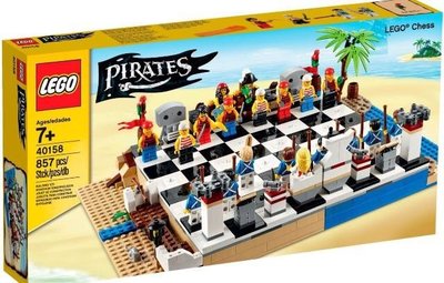 LEGO樂高 PIRATES海盜 40158海盜西洋棋（膠條因時間長，有些鬆脫，但未拆）