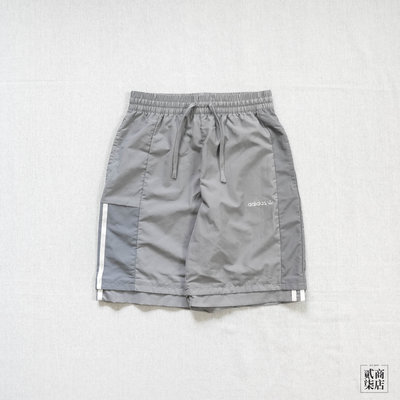 貳柒商店) adidas Adicolor Shorts 男款 灰色 三葉草 短褲 三線 防風 休閒 IU4800