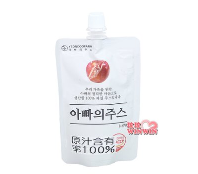 *玟玟*YEONDOOFARM 韓國蘋果汁100ml 一包45元，正式進口報關，貼有中文標籤