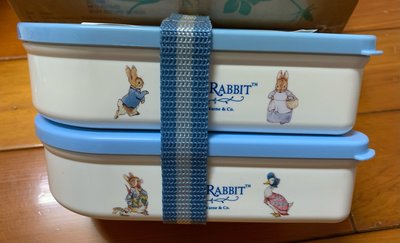 全新 彼得兔雙層餐盒 雙層便當盒 可微波 現貨