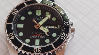 【收藏品】CITIZEN NY-2300  200m潛水錶(黑水鬼，rolex126610，藤壺傳說)