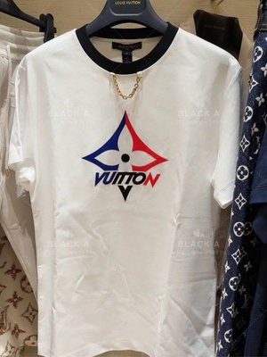 【BLACK A】LV 23FW滑雪系列 白色logo印花短袖T恤 價格私訊