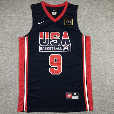 【精選好物】夢想一隊美國新人芝加哥公牛隊 #9 Michael Jordan 刺繡籃球球衣球衣黑色 IUQE