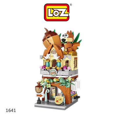 --庫米--LOZ mini 鑽石積木-1641-1644 街景系列 堅果店 遊戲聽 玩具店 糖果店 正版樂高 迷你積木