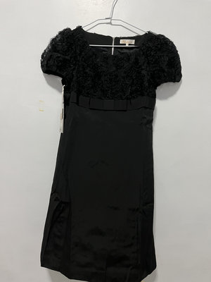 RS Rosaline lee (M’s gracy副牌) 全新 38 黑色立體玫瑰花短袖洋裝