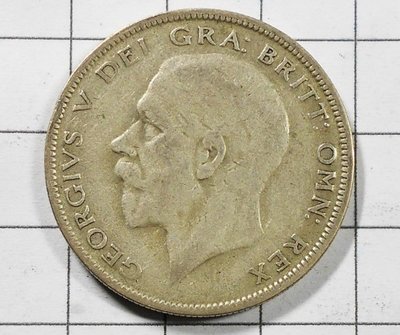 HB032 英國1931年喬治五世HALF  CROWN銀幣