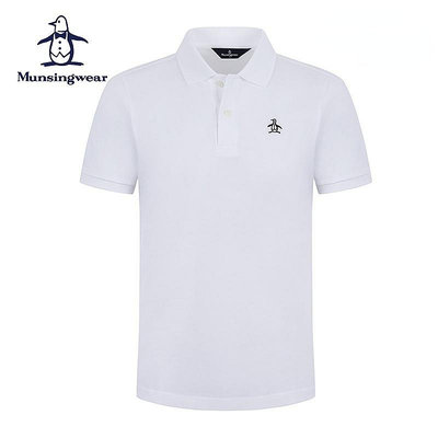 Munsingwear 男式夏季短袖 polo 衫印花翻領 t 恤男式