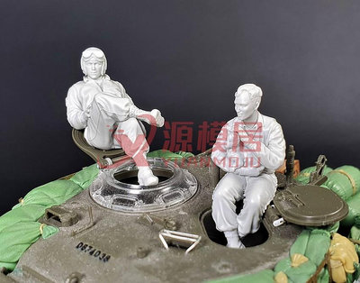 手辦源模居GK 1/35 樹脂模型 二戰士兵兵人手辦白模 111REL