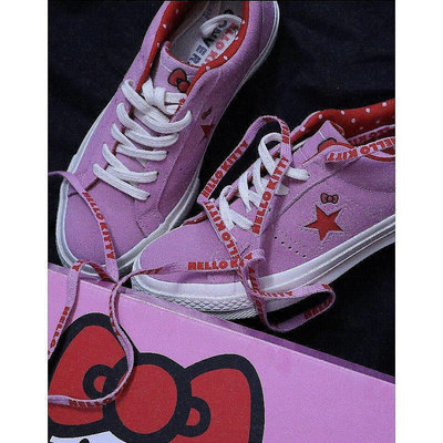 Converse One Star Ox Hello Kitty Pink 粉色 帆布 162939C慢跑鞋【ADIDAS x NIKE】