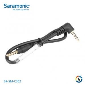【Saramonic 楓笛】3.5mm轉3.5mm直角音源轉接線 SR-SM-C302 公司貨