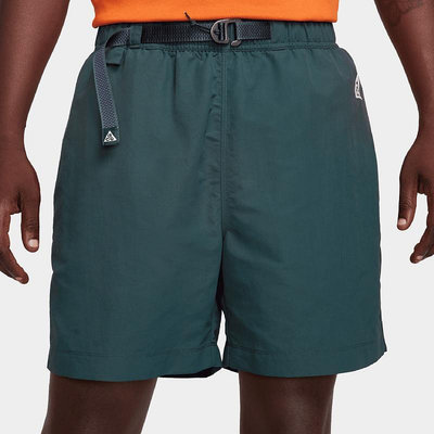 R'代購 (L) Nike ACG Trail 藍綠色 腰帶 戶外 工裝 拉鍊口袋 越野 短褲 CZ6705-328
