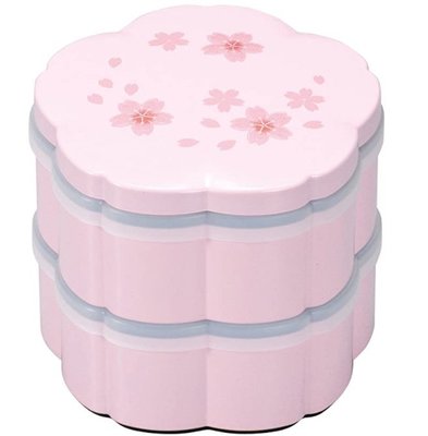 0  日本製 限量品 日式櫻花造型雙層便當盒 和風定食洋食餐盒二層野餐露營壽司盒餐廳居家節慶便當箱