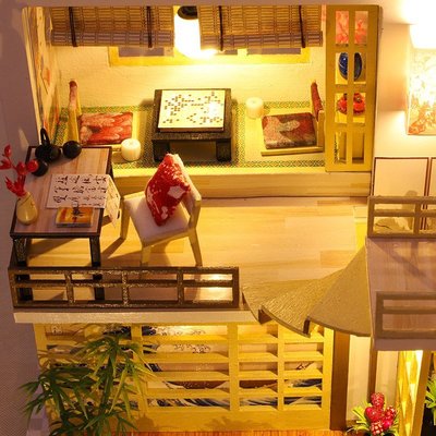 95折免運上新玩具 diy小屋日式古風閣樓別墅手工制作木質小房子拼裝模型生日禮物女