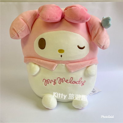 [Kitty 旅遊趣] My Melody 造型靠墊 抱枕 美樂蒂 沙發靠墊 擺飾 絨毛玩偶 大耳狗 緞帶