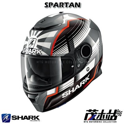 ❖茂木站 MTG❖ SHARK SPARTAN 全罩安全帽 內墨鏡。Zarco Malaysian GP 灰白紅