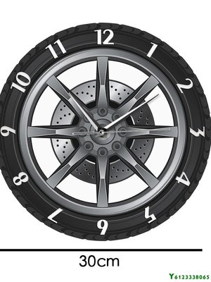 現貨 創意汽車維修車庫車輪輪胎掛鐘簡約機械家居裝飾時鐘定制跨境鐘表簡約