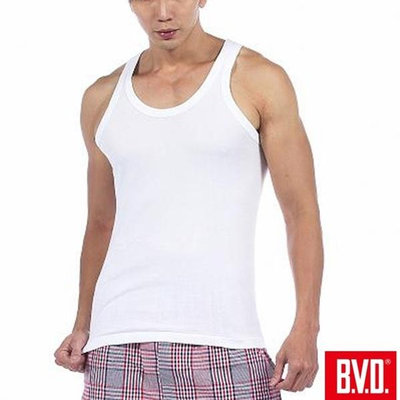 BVD 時尚型男100%純棉細肩背心~3件組