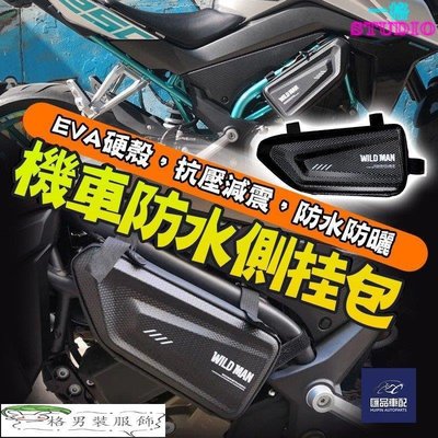 「一格」機車掛包防水碳纖維公路車車包機車邊包黃龍300摩托車側掛包幼獅250自行車包後座包尾包