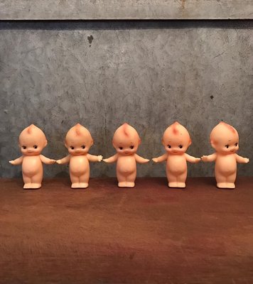 日本美乃滋企業寶寶 可愛Q比娃娃 塑料老玩具 早期台灣製